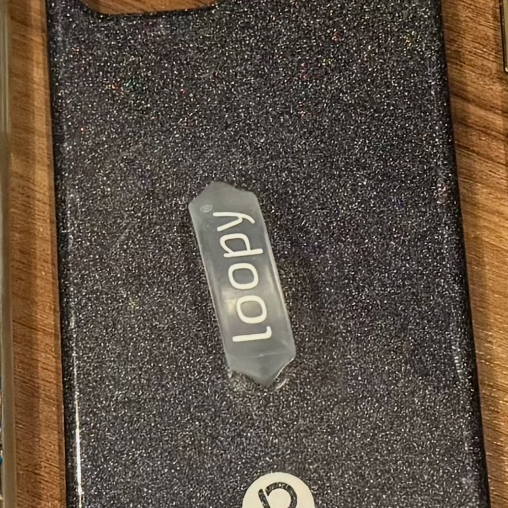 Loopy Case Black Glitter Phone Case